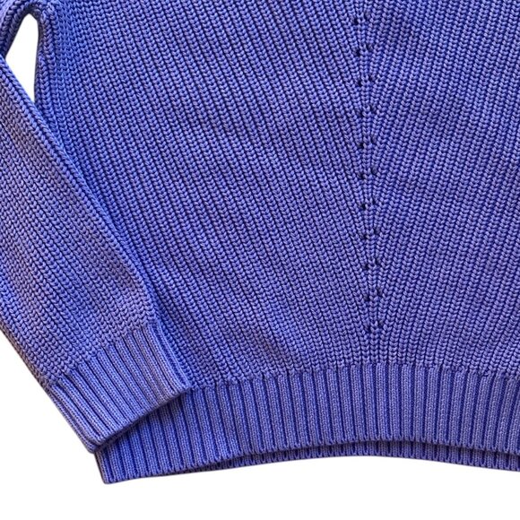 Marine Layer Ezra Chunky Shaker Knit Sweater Periwinkle Beach Slouchy Coastal-XS - Picture 4 of 13